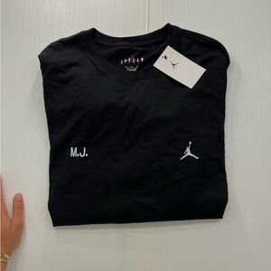 Jordan Nike Black Long Sleeve Graphic Design Shirt XL